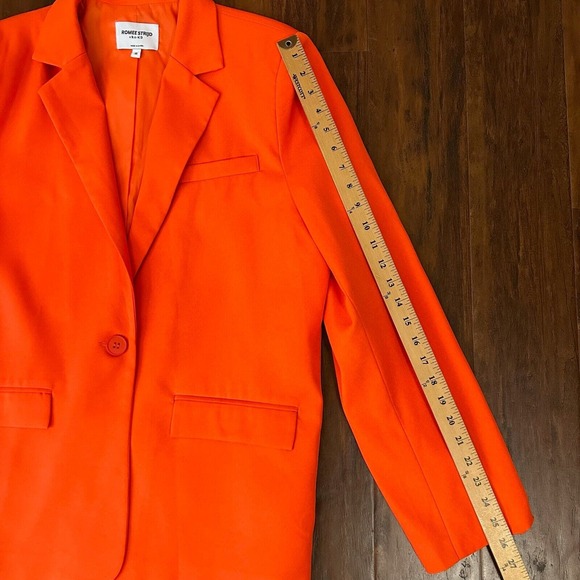 ROMEE STRIJDd x NA-KD One-Button Oversized Blazer in Orange - Picture 14 of 14